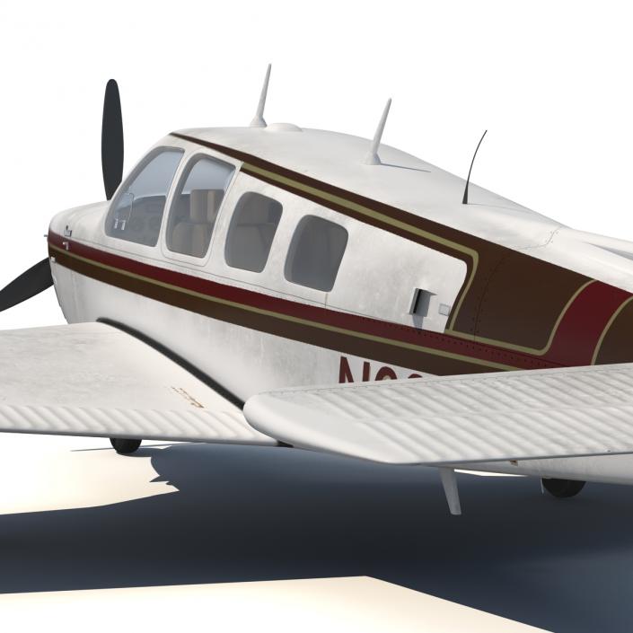 Beechcraft Bonanza 2 Rigged 3D