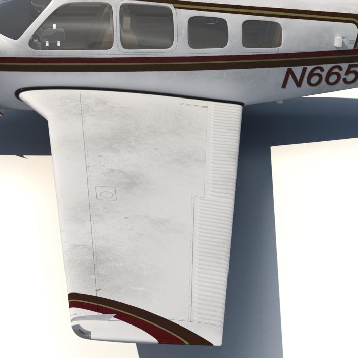 Beechcraft Bonanza 2 Rigged 3D