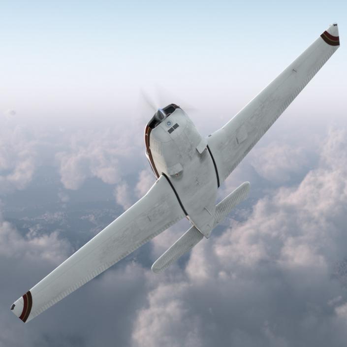 Beechcraft Bonanza 2 Rigged 3D