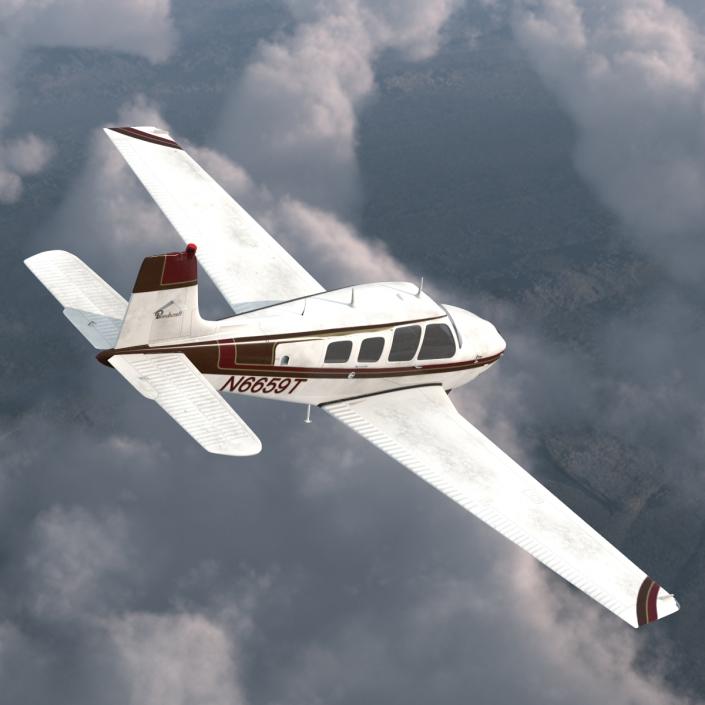 Beechcraft Bonanza 2 Rigged 3D