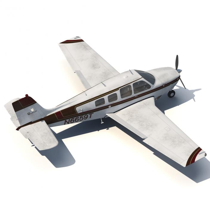 Beechcraft Bonanza 2 Rigged 3D