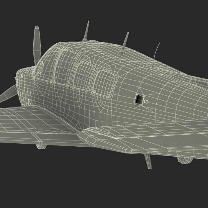 Beechcraft Bonanza 2 Rigged 3D