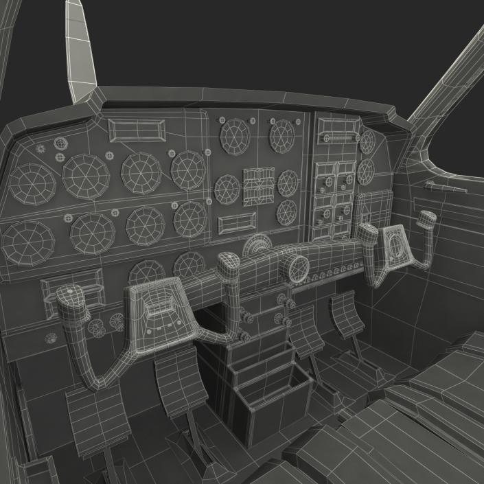 Beechcraft Bonanza 2 Rigged 3D