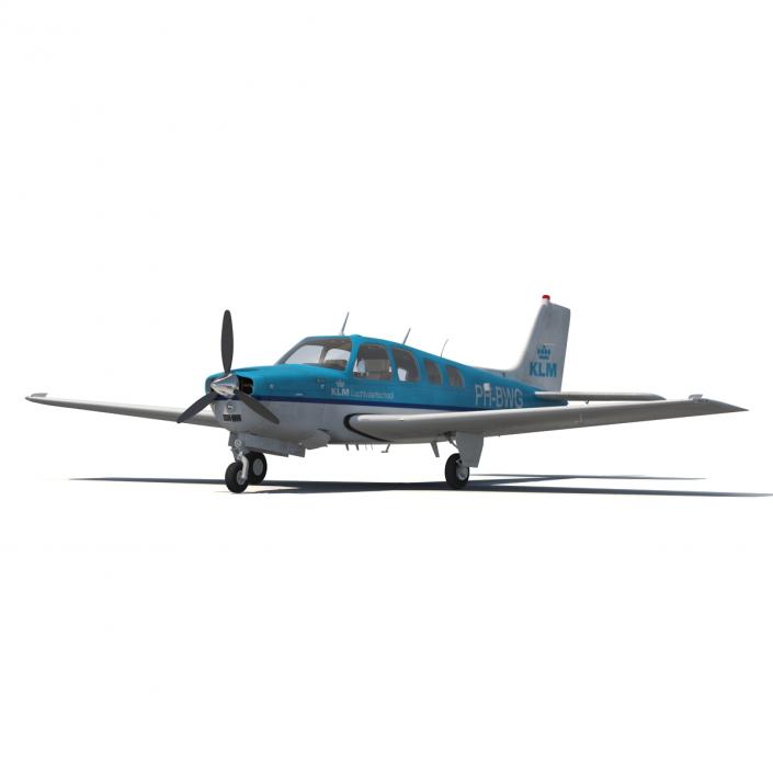 Beechcraft Bonanza 3 Rigged 3D