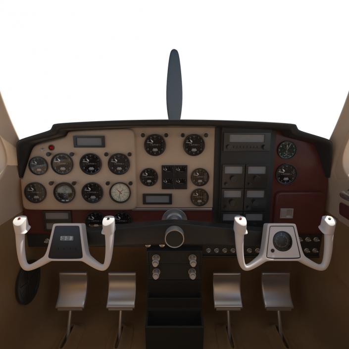 Beechcraft Bonanza 3 Rigged 3D