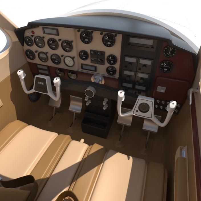 Beechcraft Bonanza 3 Rigged 3D