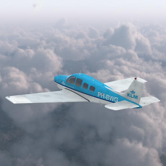 Beechcraft Bonanza 3 Rigged 3D