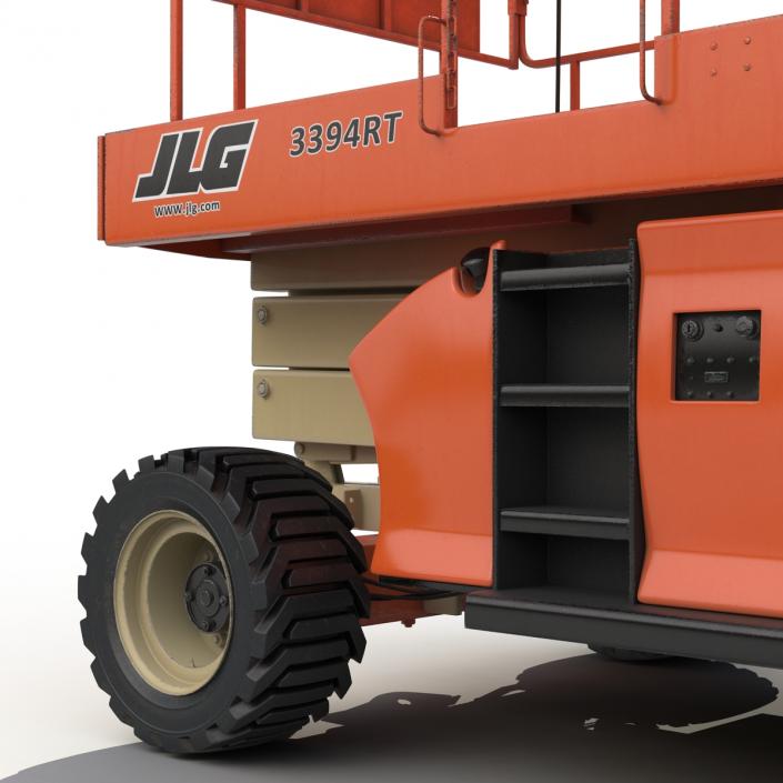 3D Engine Powered Scissor Lift JLG Rigged model