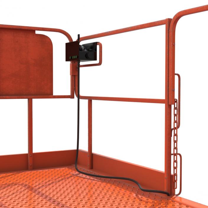 3D Engine Powered Scissor Lift JLG Rigged model