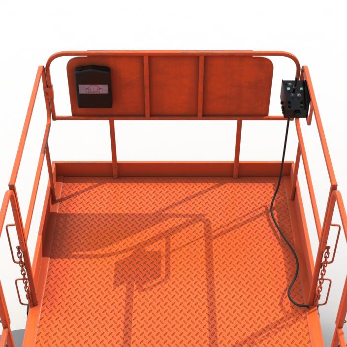 3D Engine Powered Scissor Lift JLG Rigged model