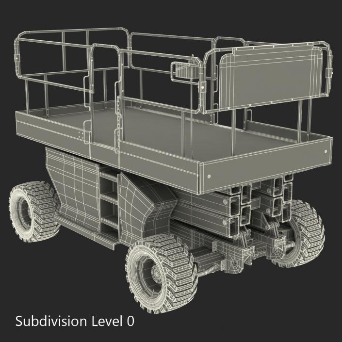 3D Engine Powered Scissor Lift JLG