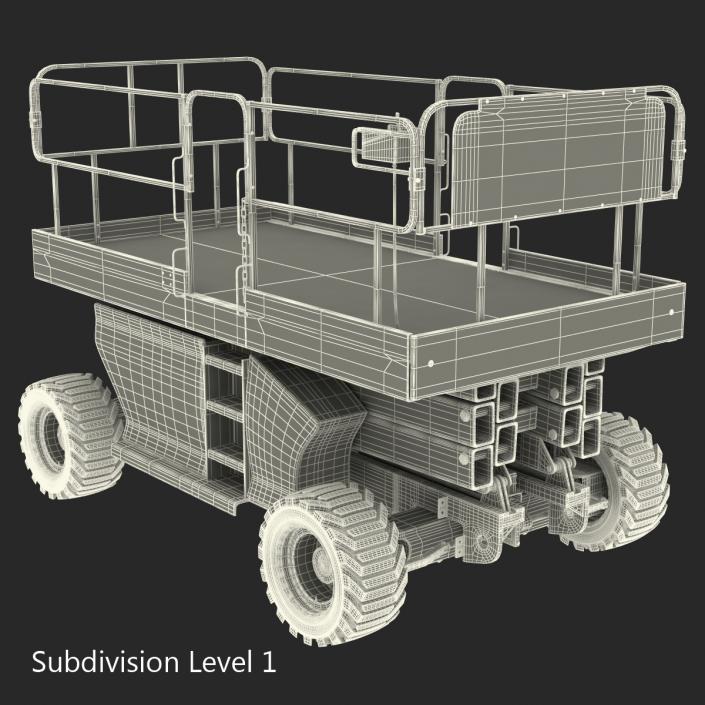 3D Engine Powered Scissor Lift JLG