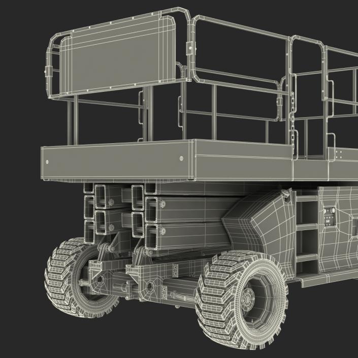 3D Engine Powered Scissor Lift JLG