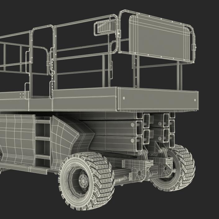 3D Engine Powered Scissor Lift JLG