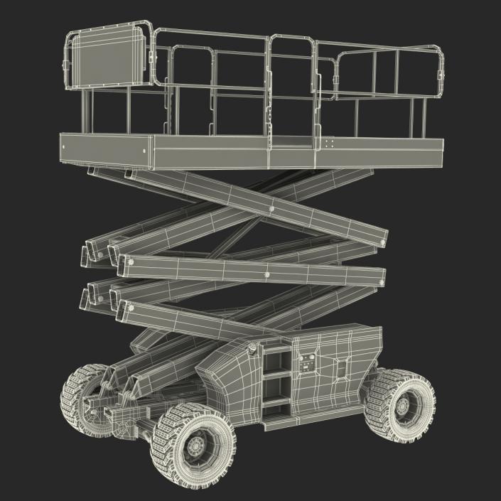 3D Engine Powered Scissor Lift JLG