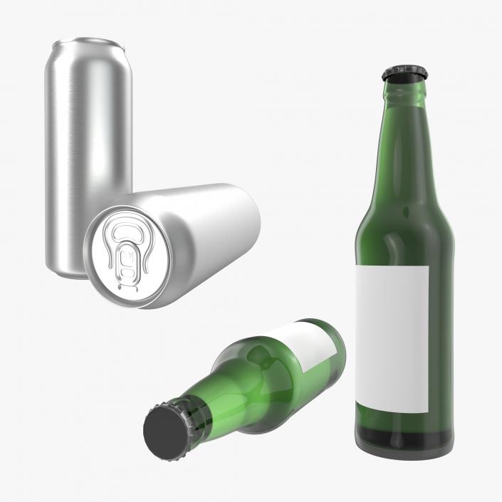 3D Bottles Collection model