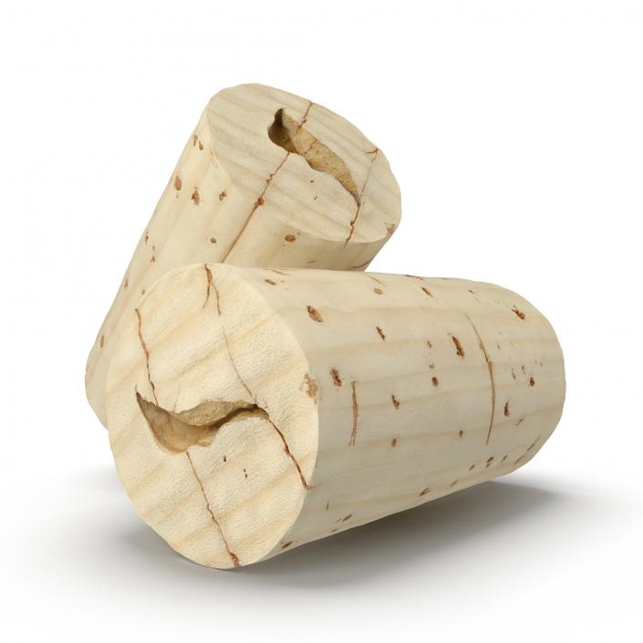 Used Wine Cork 3D model