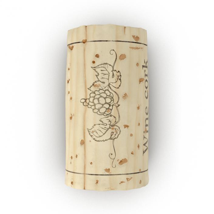 3D Used Wine Cork 2