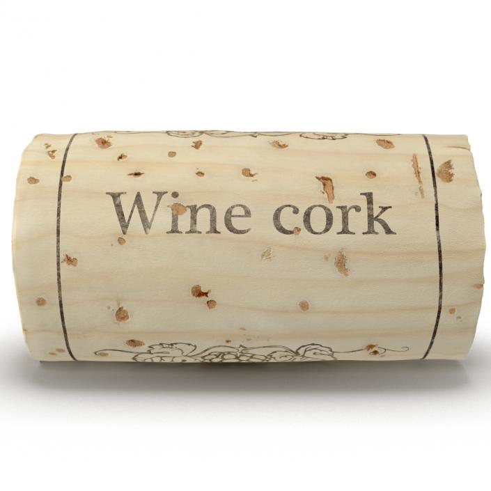 3D Used Wine Cork 2