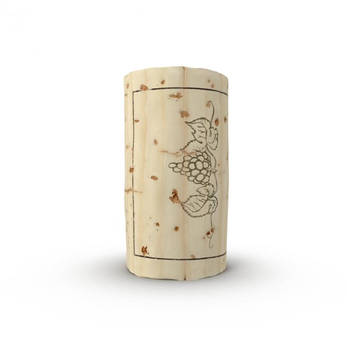 3D Used Wine Cork 2