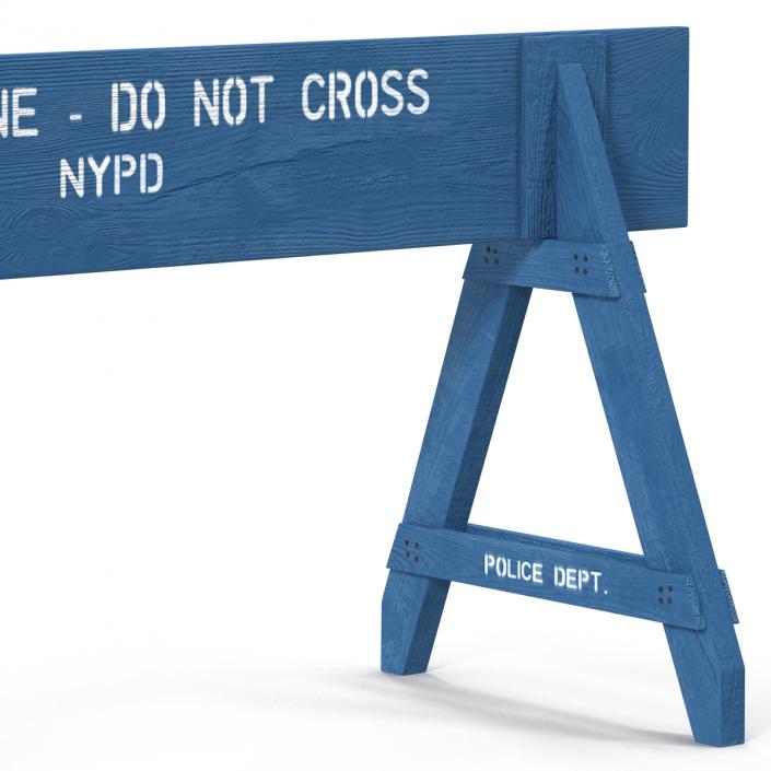 3D model NYPD Police Crowd Barrier