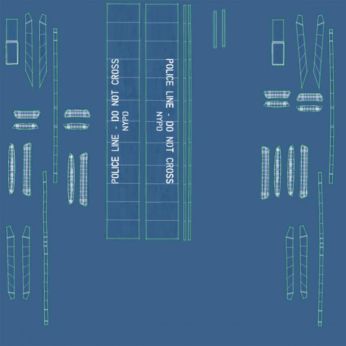 3D model NYPD Police Crowd Barrier
