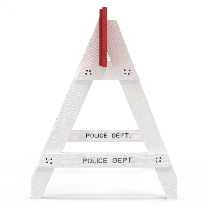 3D Police Road Wooden Barrier