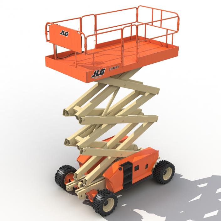 3D Engine Powered Scissor Lift JLG 2 model