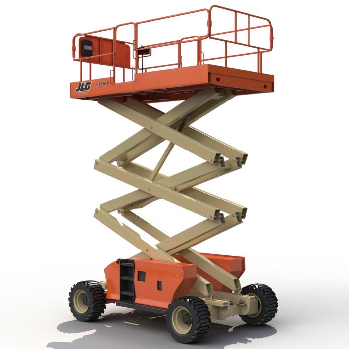 3D Engine Powered Scissor Lift JLG 2 model