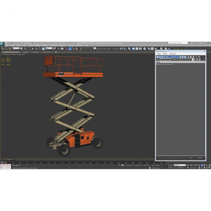 3D Engine Powered Scissor Lift JLG 2 model