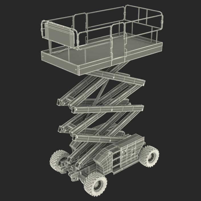 3D Engine Powered Scissor Lift JLG 2 model