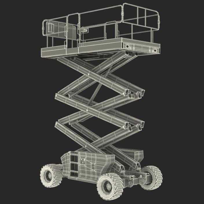 3D Engine Powered Scissor Lift JLG 2 model