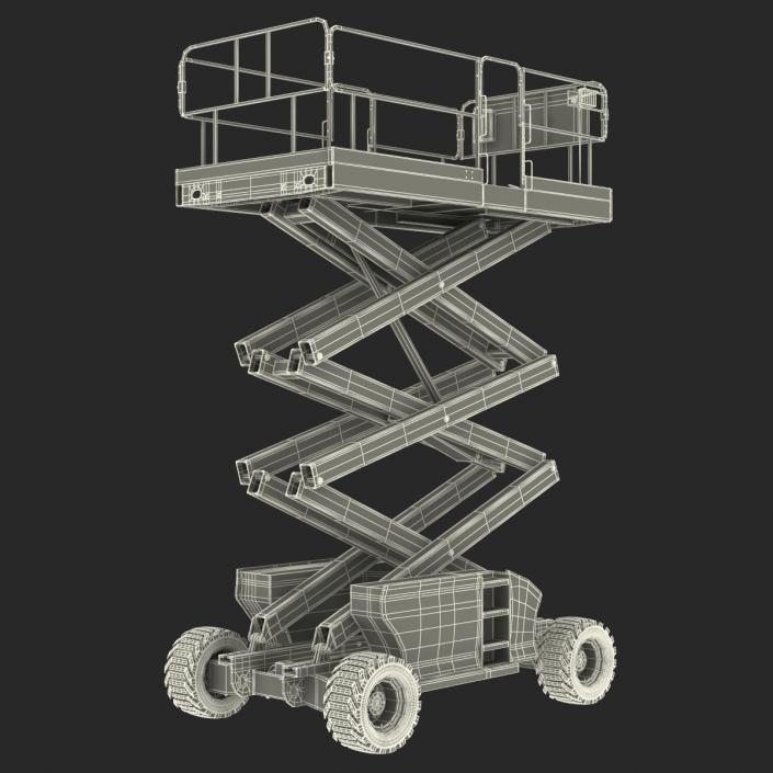 3D Engine Powered Scissor Lift JLG 2 model