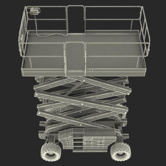 3D Engine Powered Scissor Lift JLG 2 model