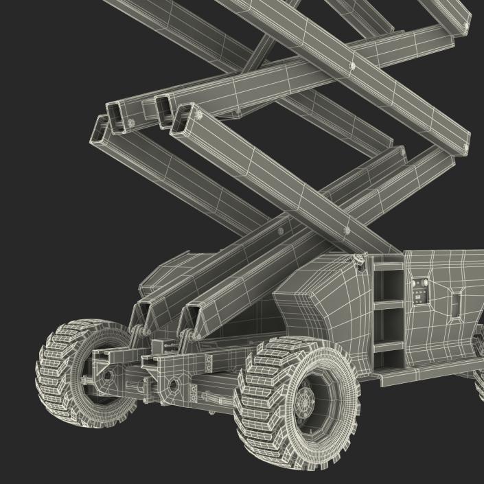 3D Engine Powered Scissor Lift JLG 2 model