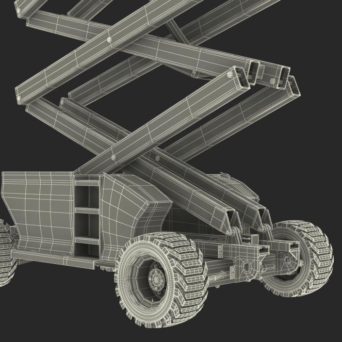 3D Engine Powered Scissor Lift JLG 2 model