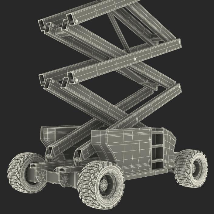 3D Engine Powered Scissor Lift JLG 2 model