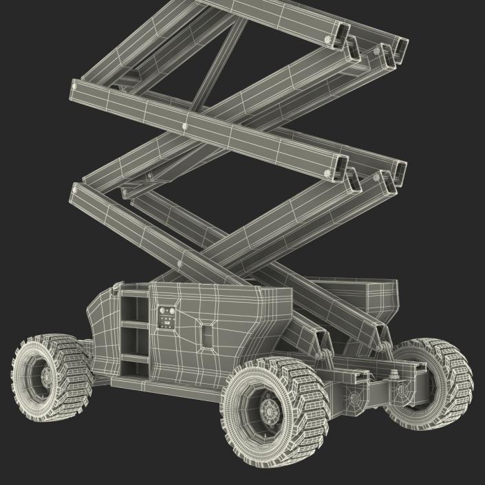 3D Engine Powered Scissor Lift JLG 2 model