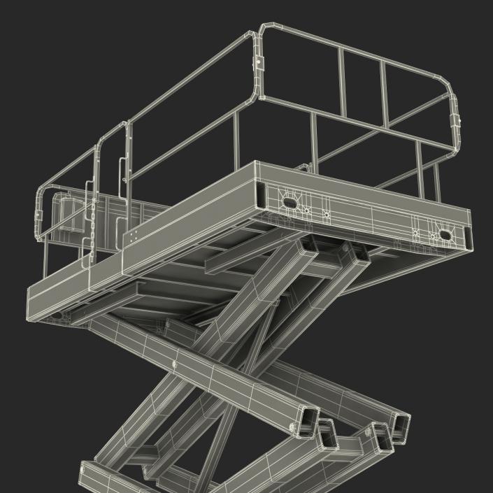 3D Engine Powered Scissor Lift JLG 2 model