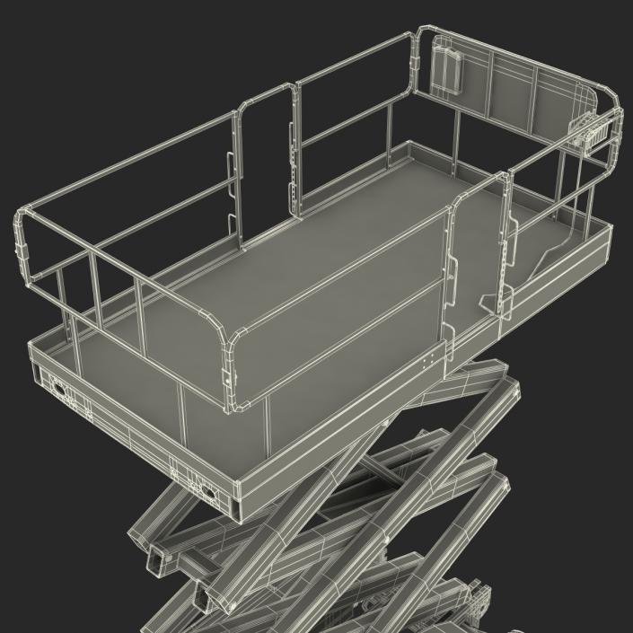 3D Engine Powered Scissor Lift JLG 2 model