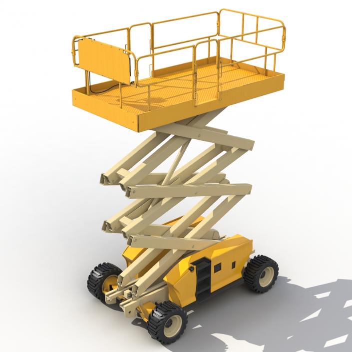 Engine Powered Scissor Lift Generic 2 3D