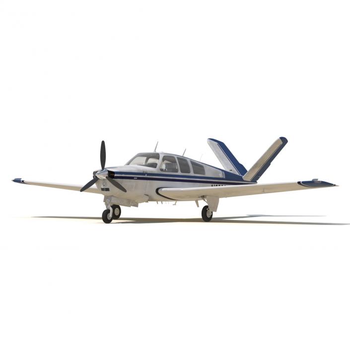 Civil Utility Aircraft Beechcraft Bonanza S35 V Tail 3D