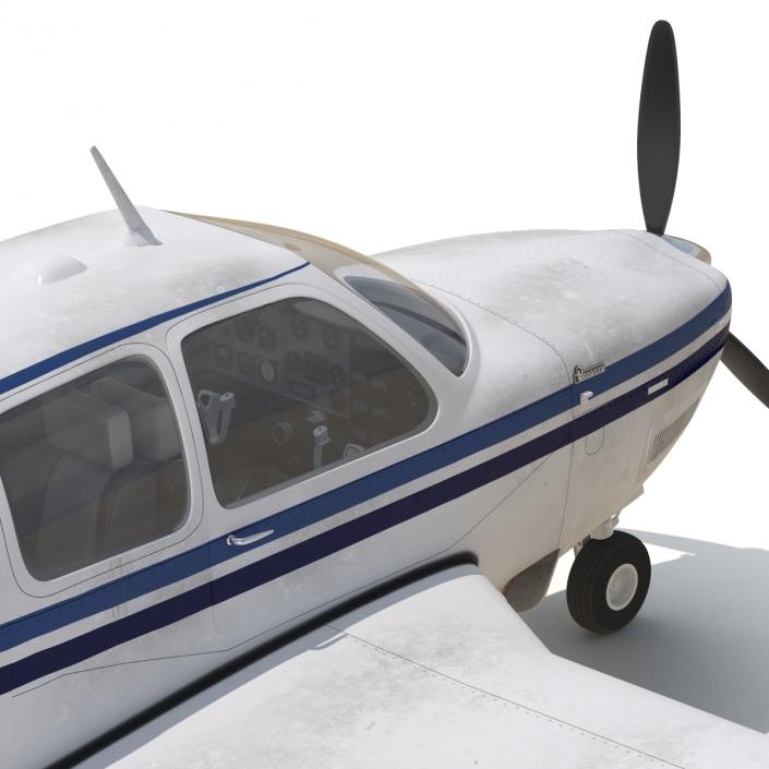 Civil Utility Aircraft Beechcraft Bonanza S35 V Tail 3D