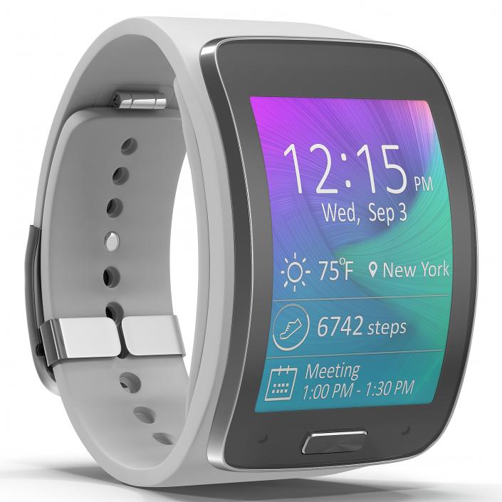 3D model Samsung Gear S White