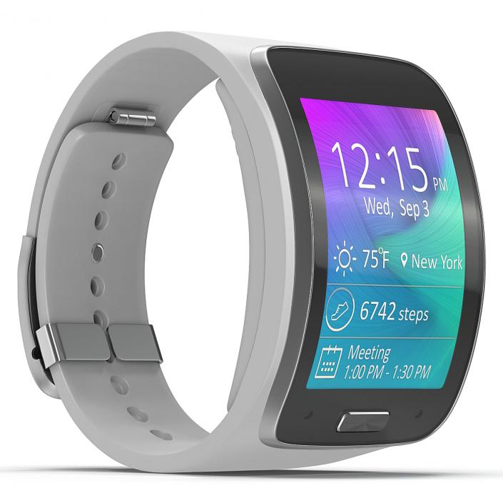 3D model Samsung Gear S White