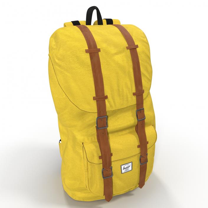 Backpack 8 Yellow 3D