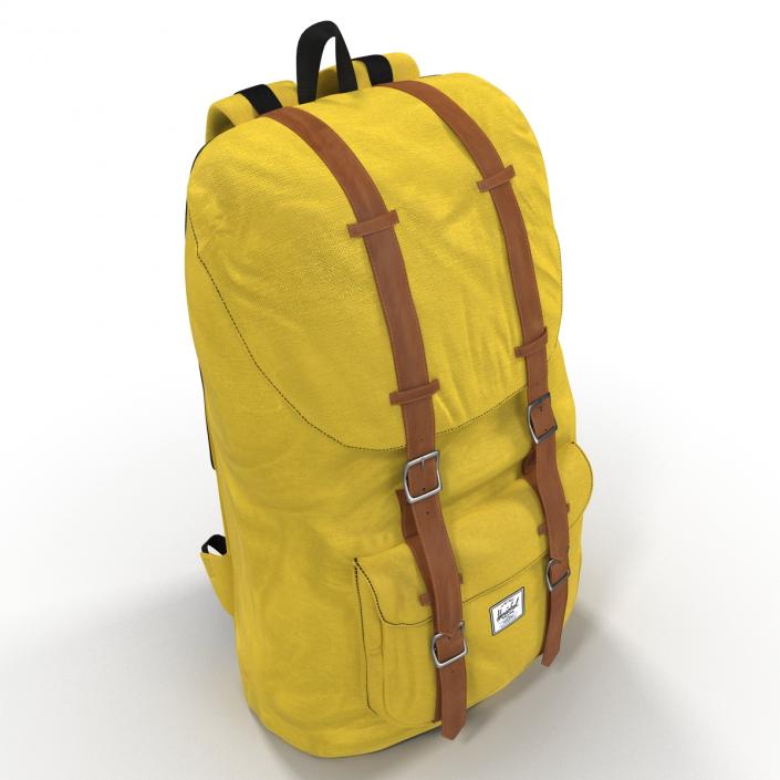 Backpack 8 Yellow 3D