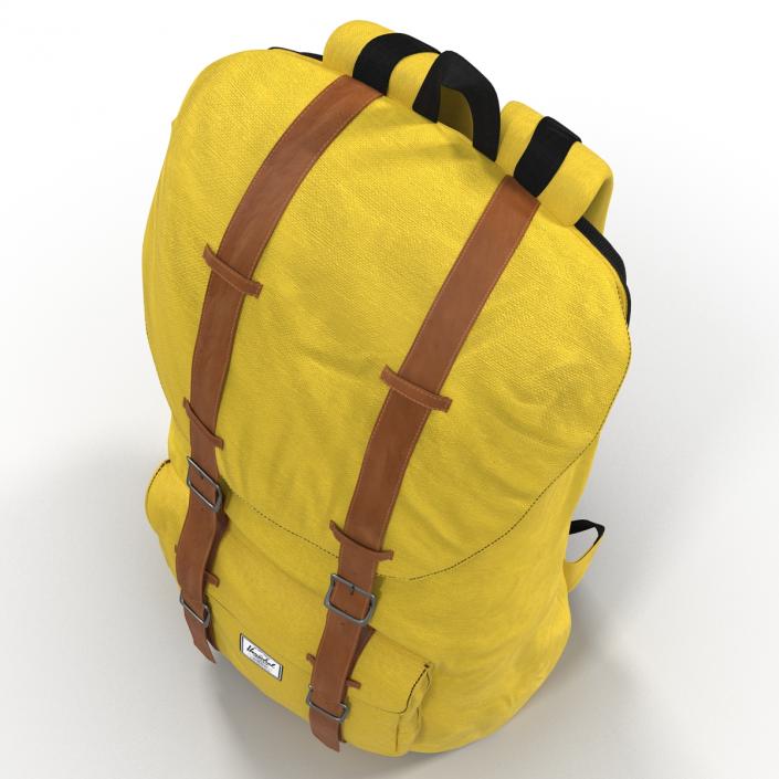 Backpack 8 Yellow 3D