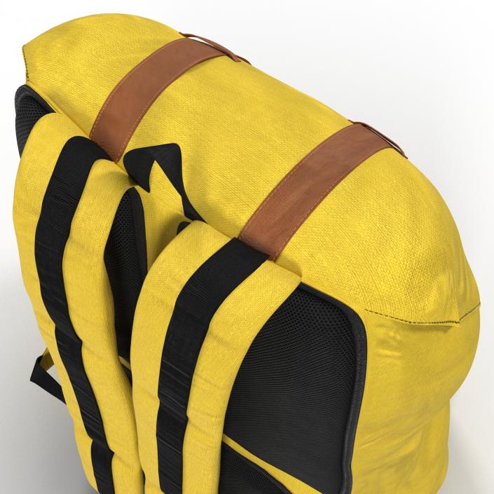 Backpack 8 Yellow 3D