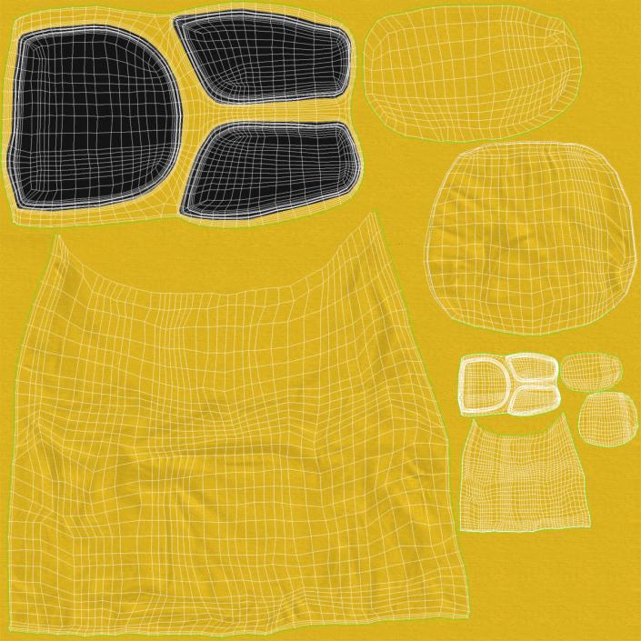 Backpack 8 Yellow 3D